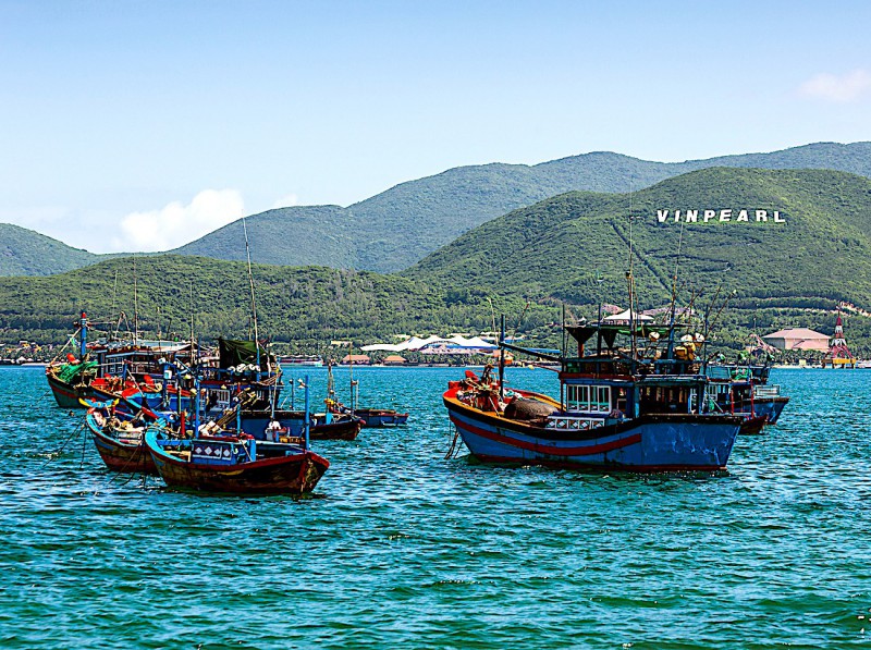 Rybářské lodě u Nha Trangu.