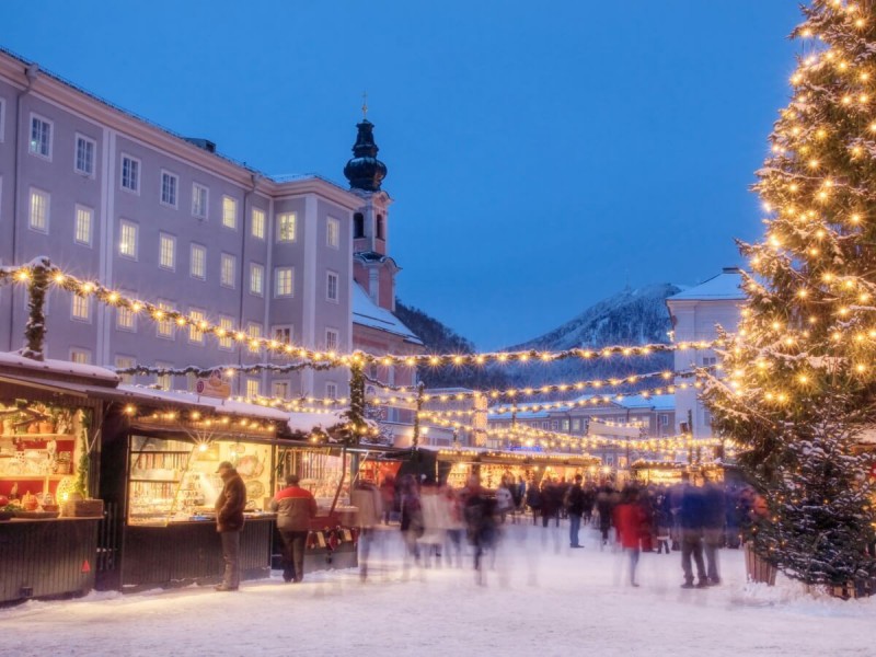 Vánoční trhy v Salcburku.