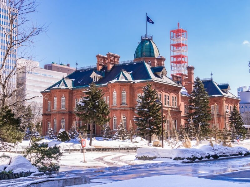 Historická budova v Hokkaido, Sapporo.