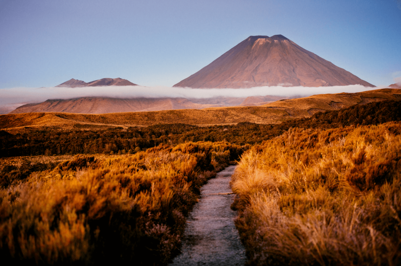 Sopka Ngauruhoe na Novém Zélandu