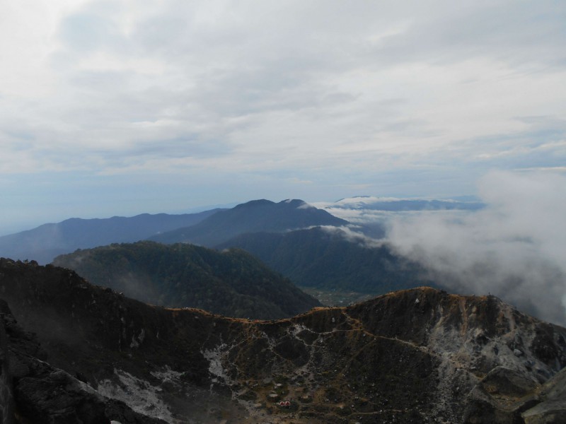 Sopka Sibayak v Indonésii