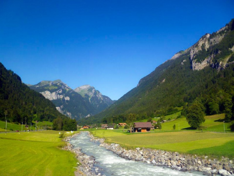 Krásná příroda ve Švýcarsku.