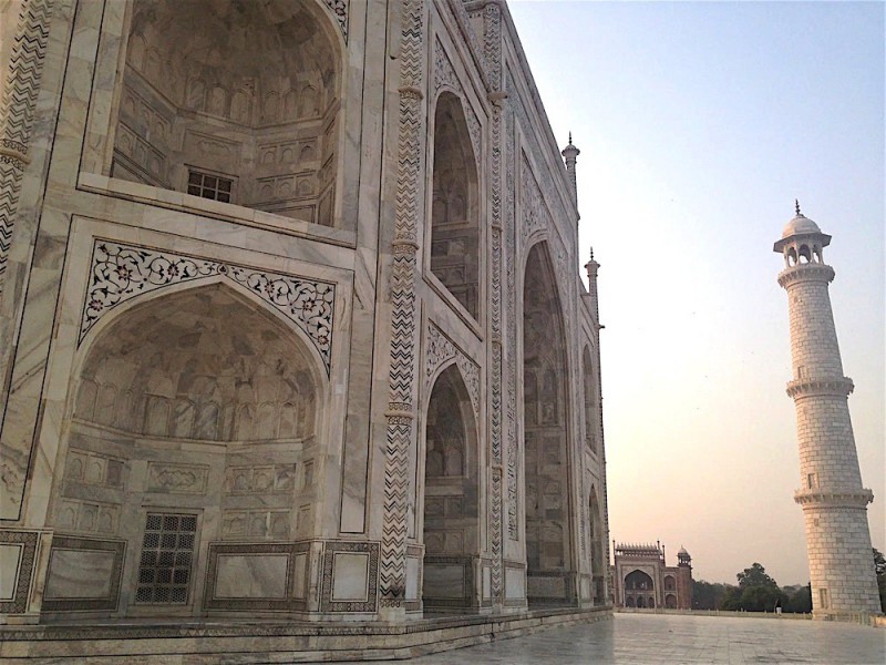 Taj Mahal zblízka.