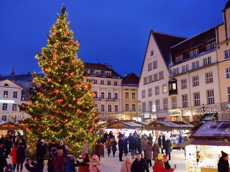 Vánoční trhy v Tallinnu.