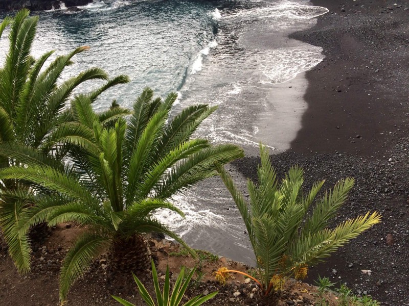 Černá pláž na ostrově Tenerife.