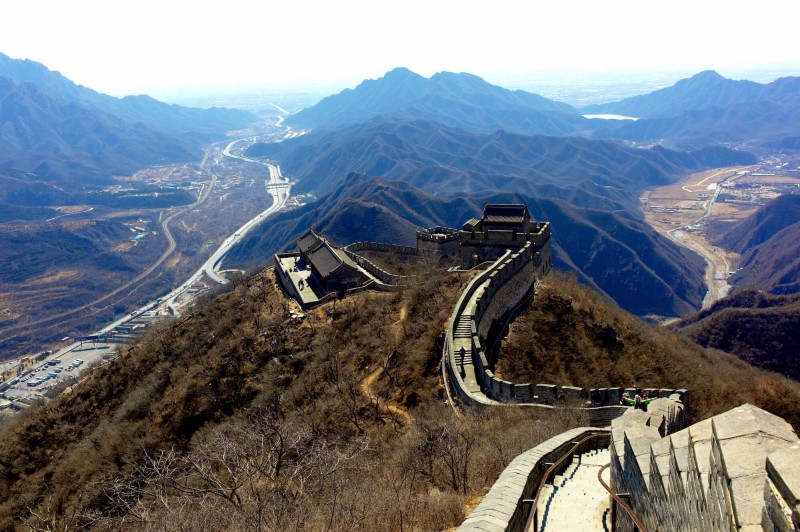 Výhled z Velké čínske zdi