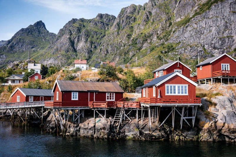 Rybářské domky ve vesničce Å.