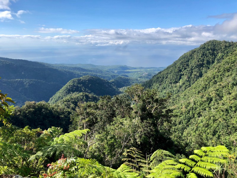 Výhled z hor na Bali