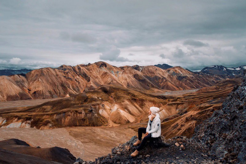 Turistika v Landmannalaugar.