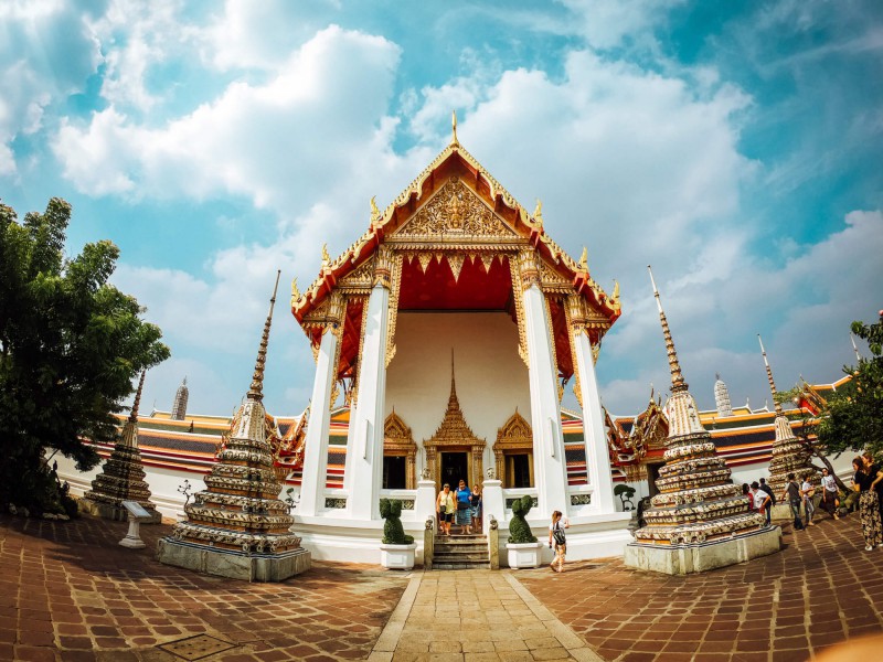 Chrám Wat Benchamabophit Dusitvanaram v Bangkoku.