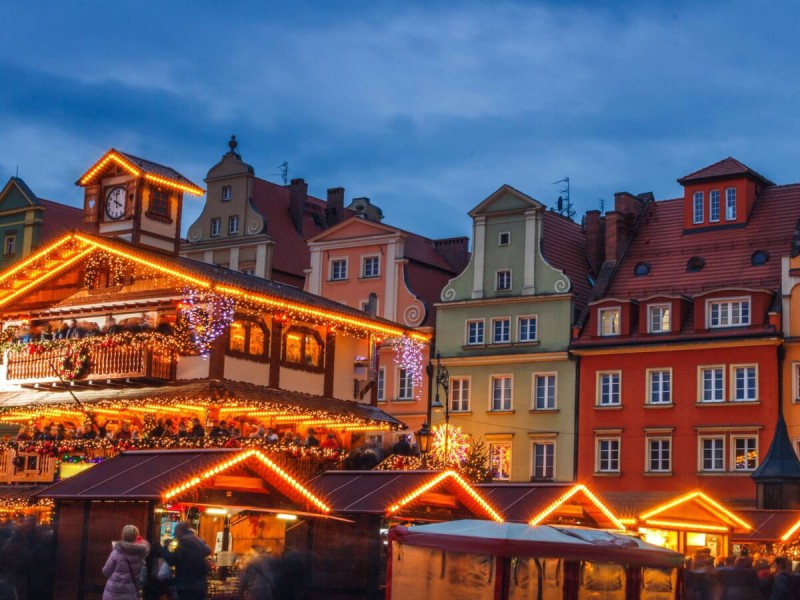 Vánoční trhy ve Wroclawě.