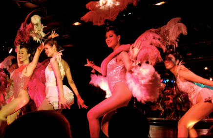 Travesti show Calypso ve čtvrti Asiatique v Bangkoku