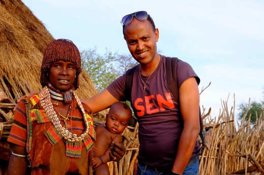 Hamarské ženy připomínají Himby z Namíbie