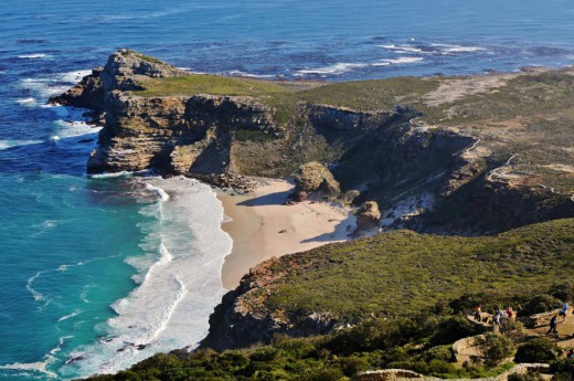 Pobřeží u mysu Dobré naděje v JAR