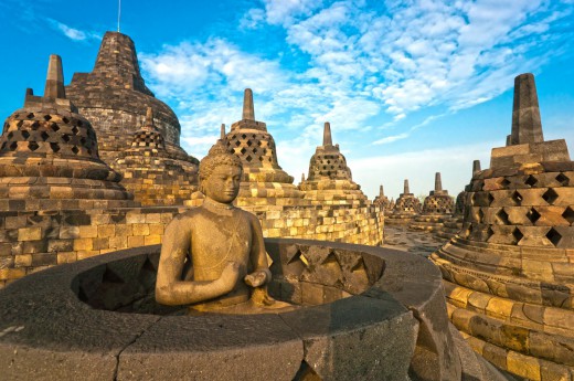 Obdivovat budete chrámový komplex Borobudur
