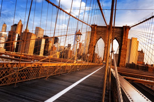 Legendární Brooklyn Bridge v New Yorku