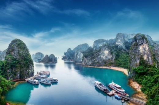 Výhled na Dračí Zátoku Halong Bay 