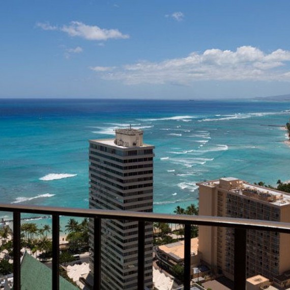 Hawai, Oahu - výhled z hotelu Marriott Waikiki