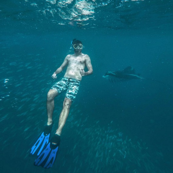 Šnorchlování s mantami ve volné přírodě je mega zážitek 