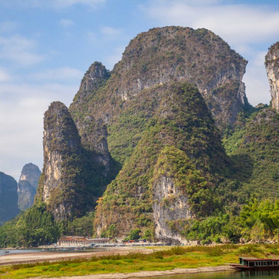 Příroda v okolí Guilinu je nádherná 