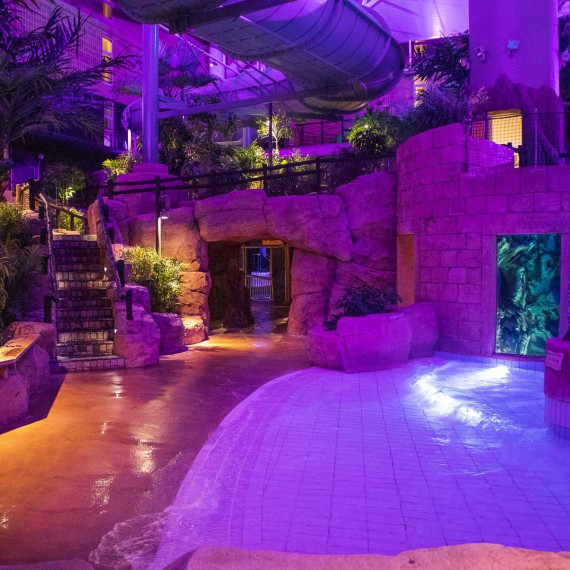 V aquaparku v našem hotelu se pořádně vyblázníme. Bydleli jste už v hotelu s tobogánem?