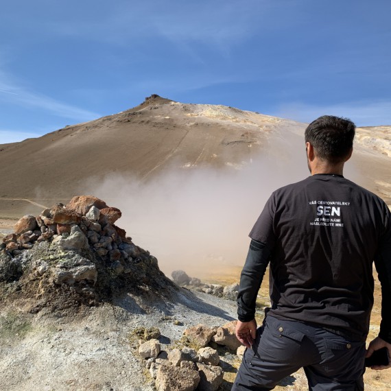 SEN a fumaroly pod sopkou Krafla 