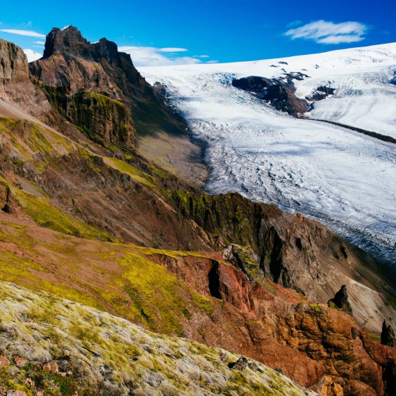  Výhledy na ledovec ve Skaftafell, který je součástí největšího národního parku na Islandu - Vatnajokull
