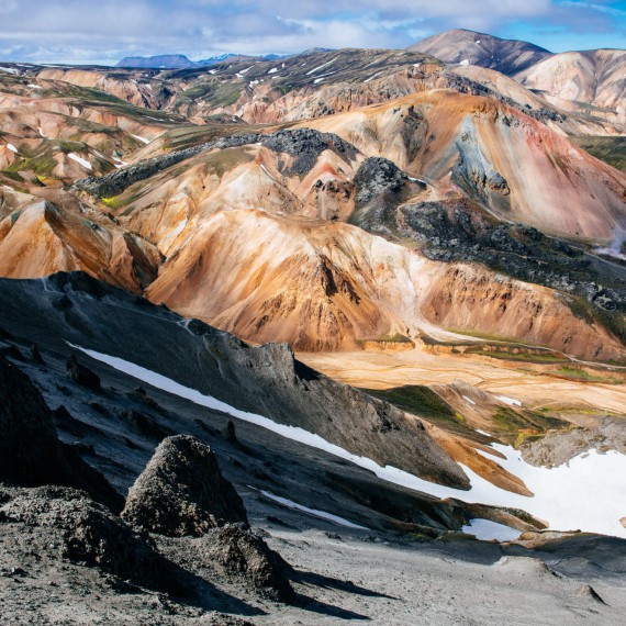 Duhové hory v Landmannalaugar 