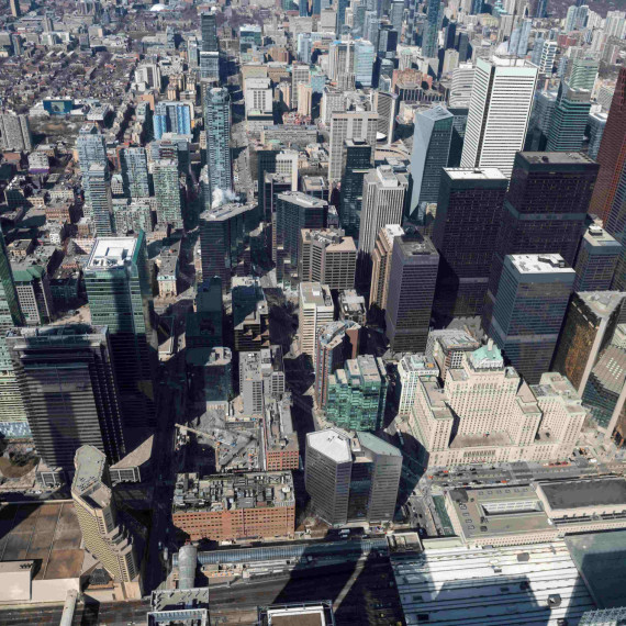 Toronto z ptačí perspektivy