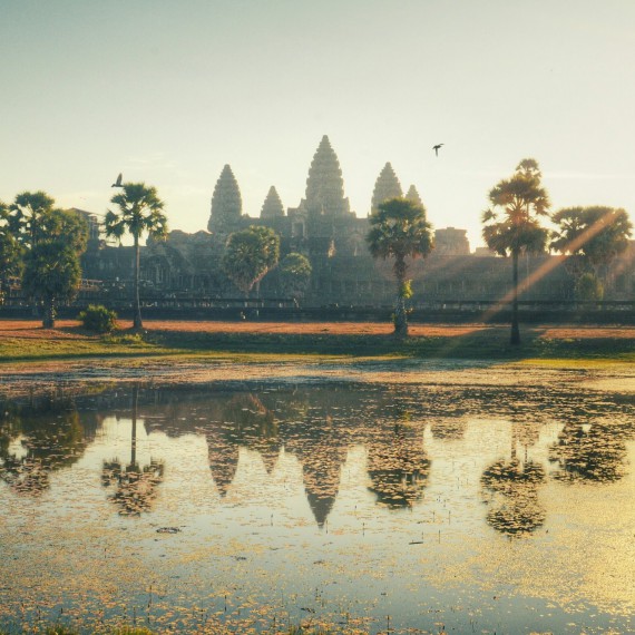 Naše cesta právě vrcholí. Jsme v Angkor Watu