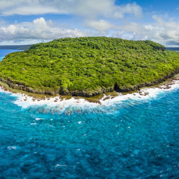 Pohled na exotický vánoční ostrov