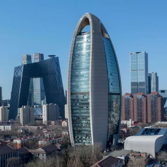 Moderní část Pekingu.