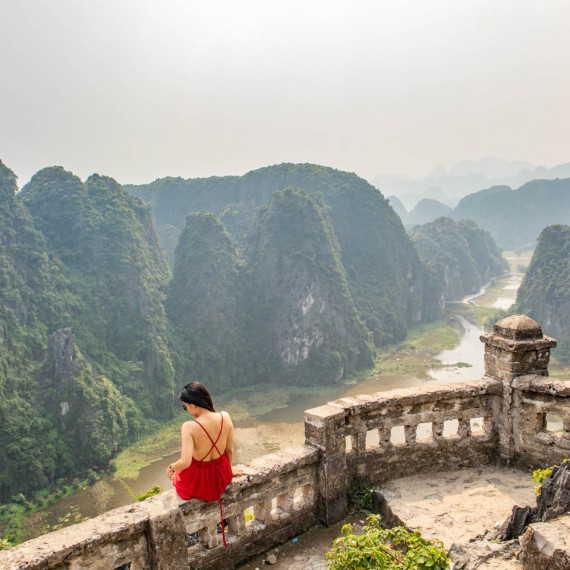 Výhled na vietnamské hory 