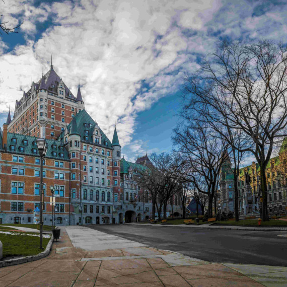 Luxusní hotel Frontenac v Quebeku.