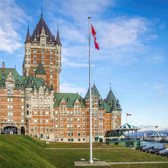 Luxusní hotel Frontenac v Quebeku.