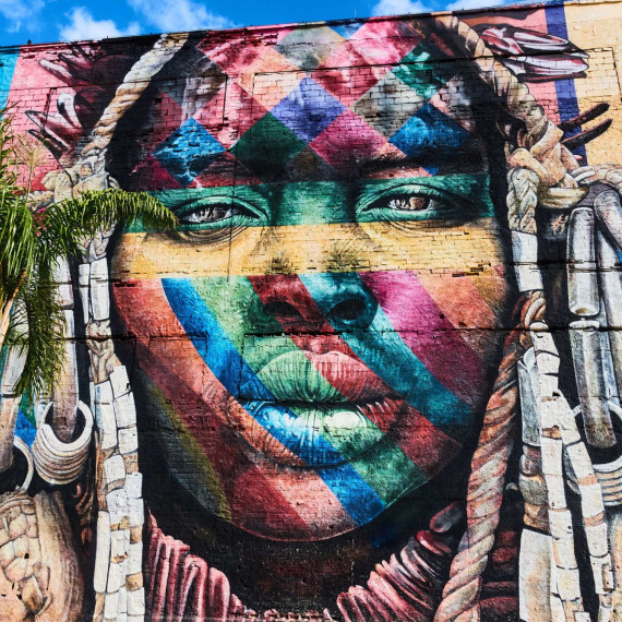 Část z jedné z největších streetartových maleb na světě namalovaných jednotlivcům, která je dokonce zapsána v Guinnessově knize rekordů.