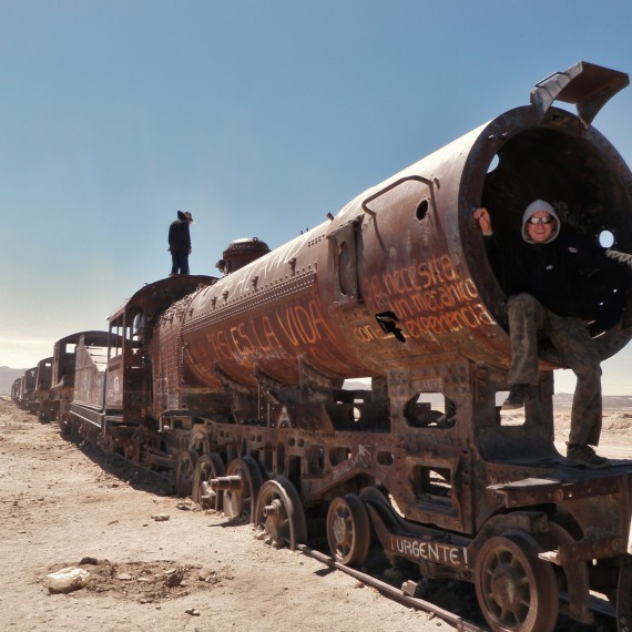 Pohřebiště vlaků v Bolívii