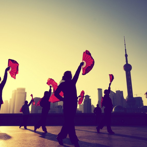 Na hlavní šanghajské třídě to žije uměním