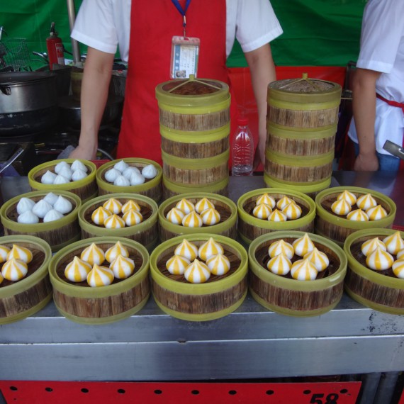 Čínské knedlíčky z bambusových pařníků