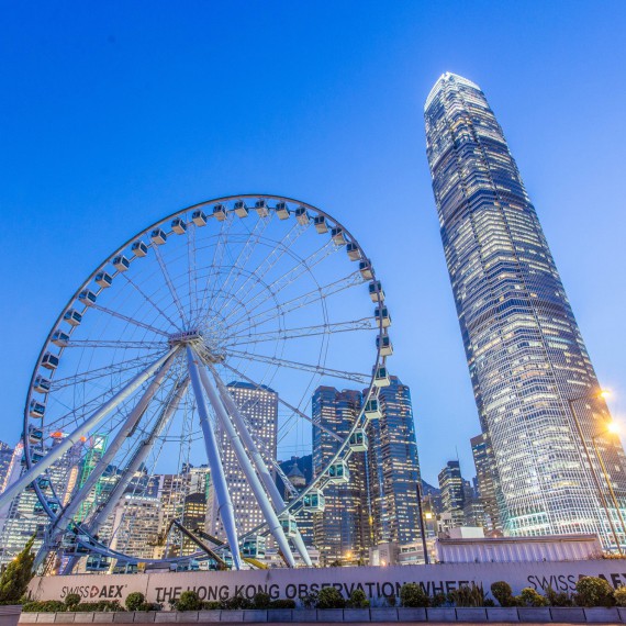 Noční pohled na Hongkong