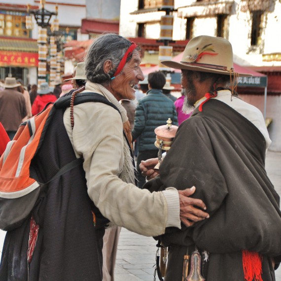 Místní v historickém centru 