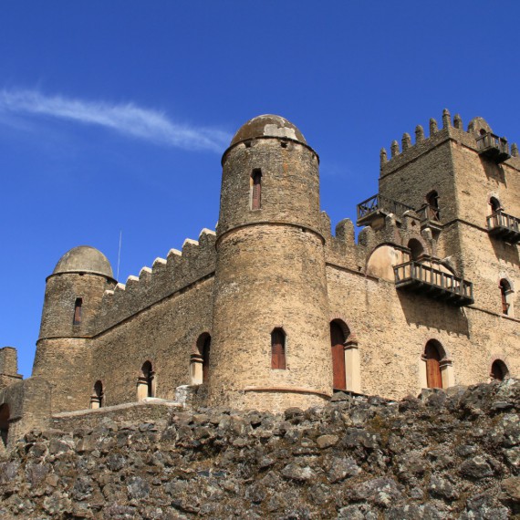 Prohlédnete si hlavní královský palác dynastie krále Šalamouna Fasil Gebi