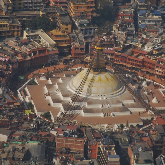 Krásná buddhistická architektura v káthmándském údolí