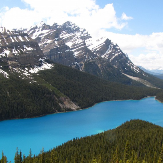 Smaragdové jezero Peyto v NP Banff