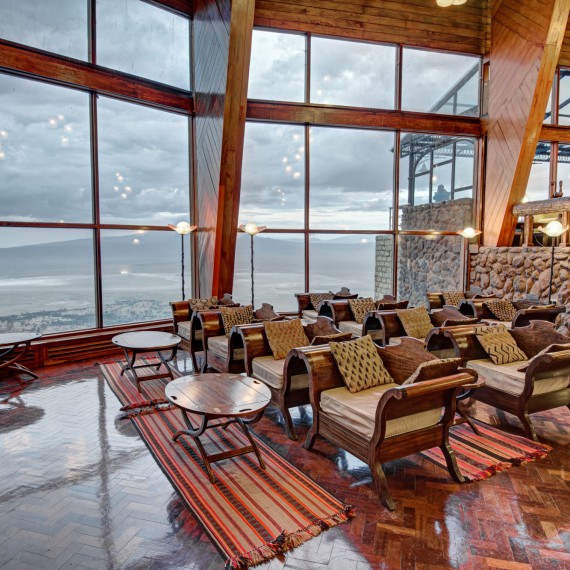 Z hotelové lodge budete mít krásný výhled na Ngorongoro