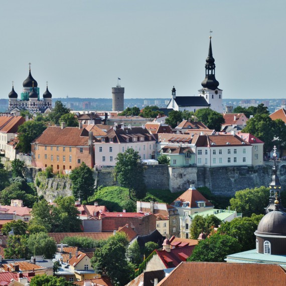 Pohled na středověký Tallin 