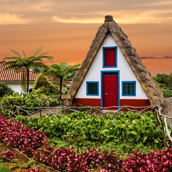 Typické domky na Madeiře vás uchvátí