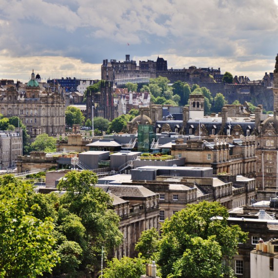 Edinburgh z městkských hradeb