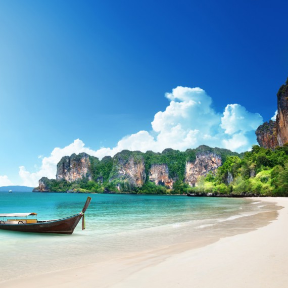 Pláž na Krabi v Thajsku 