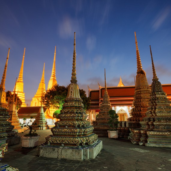 Thajský chrám Wat Pho v Bangkoku.